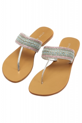 Misha Sandal Turq/Silver -