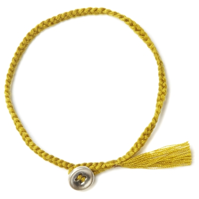 Sml Button Bracelet Honey/Silv -