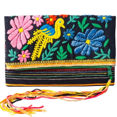 Flora Emb Purse -