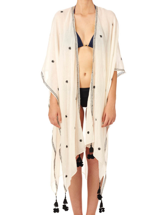 inka poncho ecru blk inka poncho ecru blk