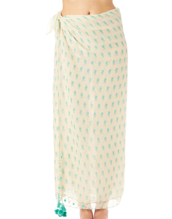 seahorse sarong aqua seahorse sarong aqua